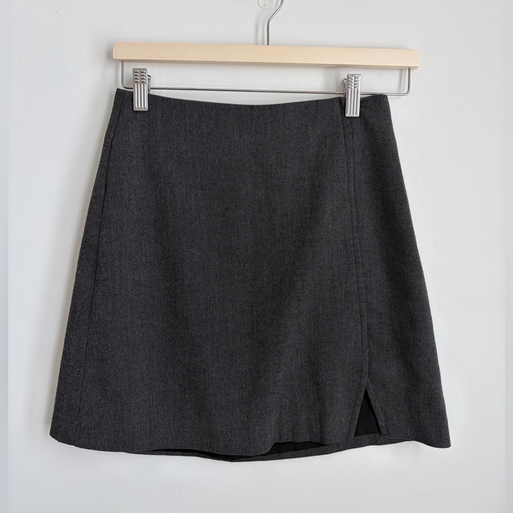 Dynamite Grey A Line Mini Skirt Academia Business Casual Office
